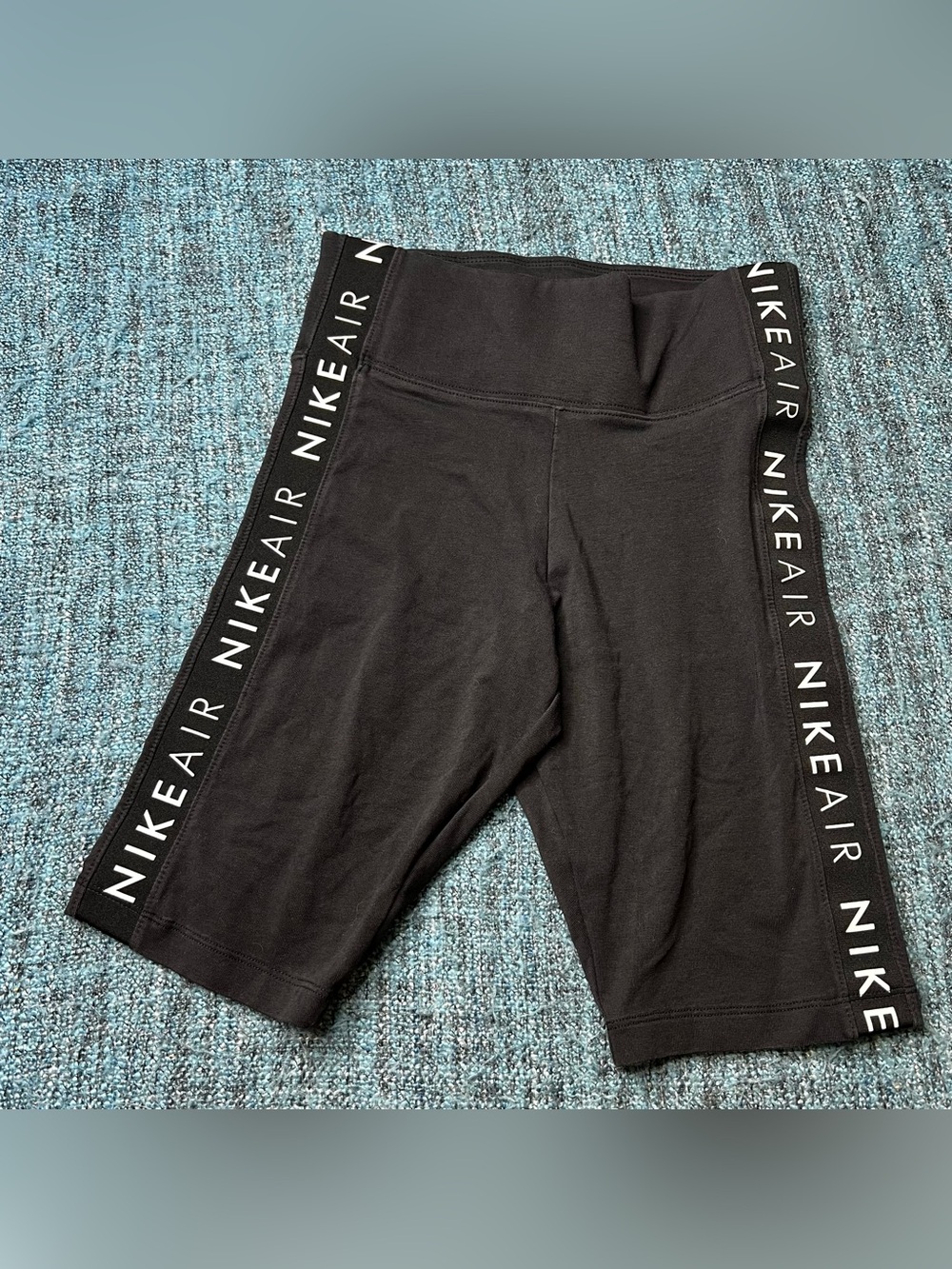 Nike Air Biker Shorts in Black White Women's Size Small High Rise Athletic